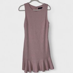 Ivanka Trump Jacquard Floral Blush Dress Rose Gold Zipper Womens Sz 10 NWT